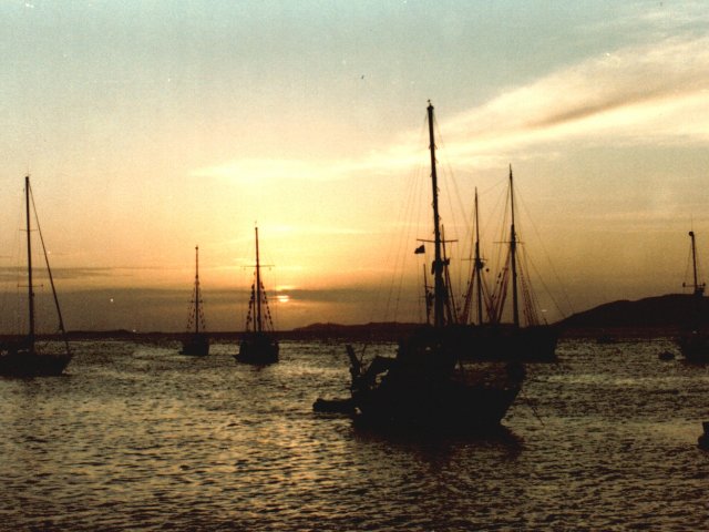 Sunset as seen ftom Cruz Bay, St. John, USVI.