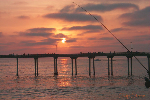 Ocean Beach Pier, San Diego at Sunset